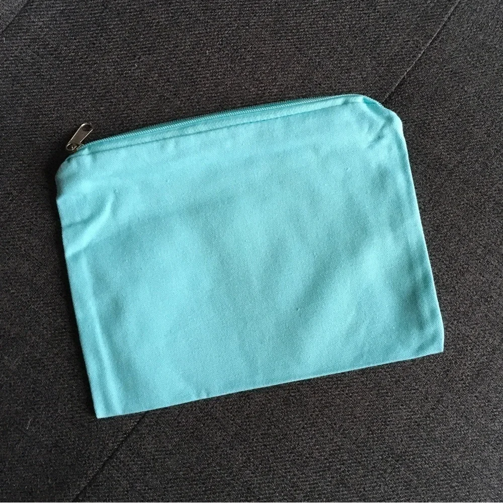 “Selfie Prep Kit” Makeup Bag, Travel Pouch, Aqua, Black